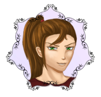 Smirking Paige from 2 Minutes for Roughing, free English otome game for NaNoRenO 2016.